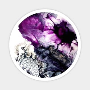 Purple Splash Acrylic Pour Painting Magnet